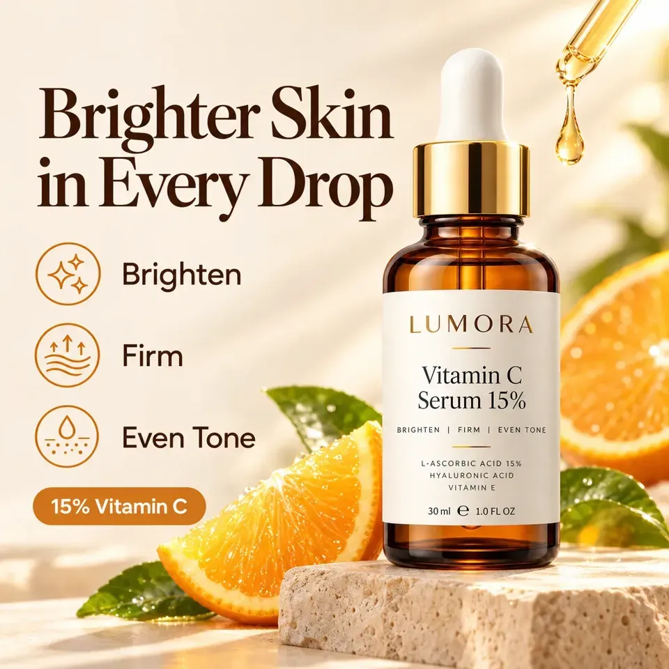LUMORA vitamin C serum ad creative