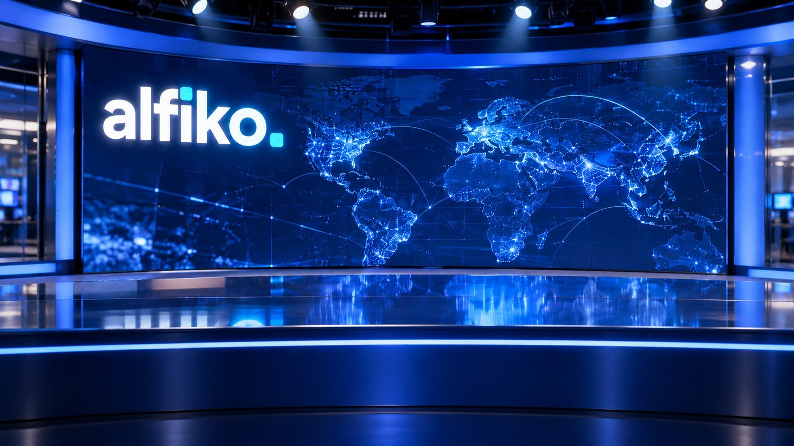 Newsroom virtual studio